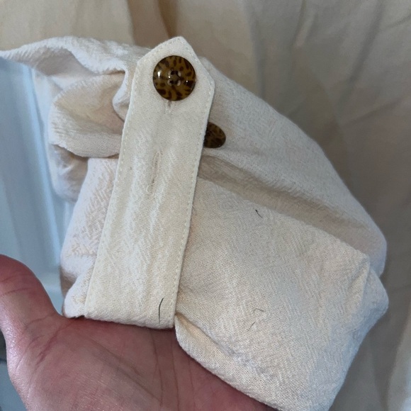 Soft Surroundings Cream V-Neck Tunic 1X - Picture 3 of 4